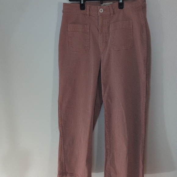 Madewell Emmett Wide-leg Crop Pink 28P - Picture 4 of 8